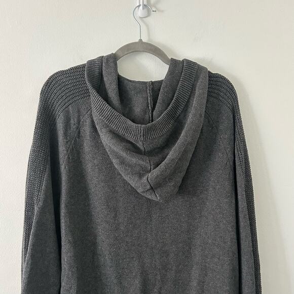 Flag & Anthem Men's Hooded Dark Gray Three Button Sweater M Medium New - Picture 7 of 9